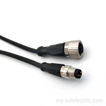 M8 အထီး M12 အမျိုးသမီးဖြောင့် cable ကို